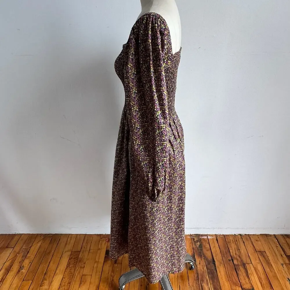 J. CREW Liberty® Fabric Cotton Daydream Midi Dress in Busy Izzy